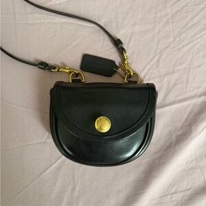 Coach Black Mini Bag with Gold Hardware